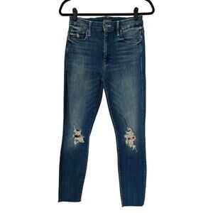 Mother Jeans 27 High Waisted Looker Ankle Fray Just Like the One We Used to Know